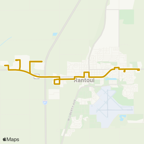 C-CARTS Eagle Express - Direct map