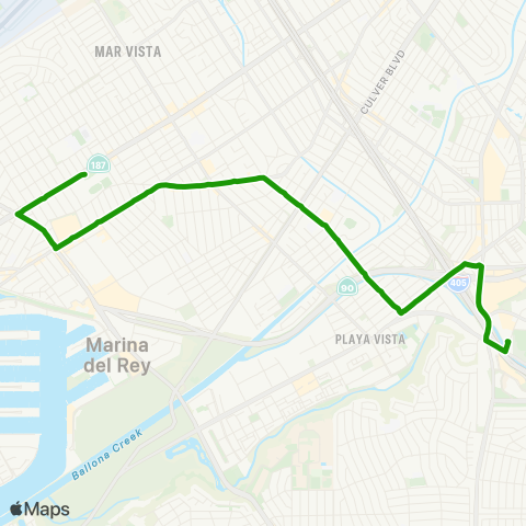 Culver CityBus Inglewood Boulevard map