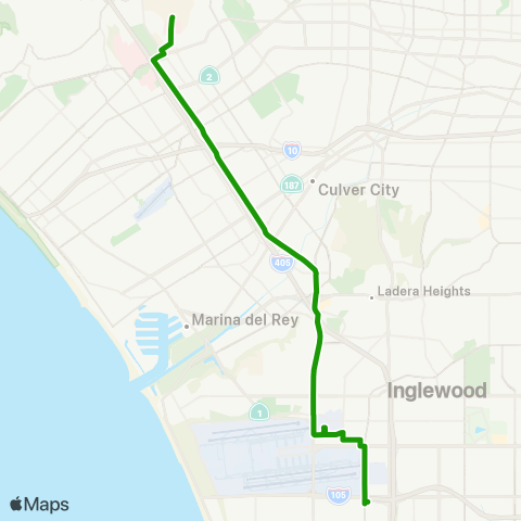 Culver CityBus Rapid Sepulveda Boulevard map