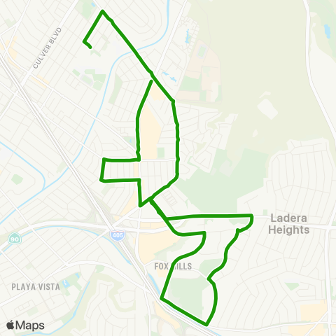 Culver CityBus Overland / Fox Hills map