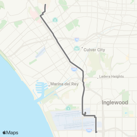 Culver CityBus Sepulveda Boulevard map