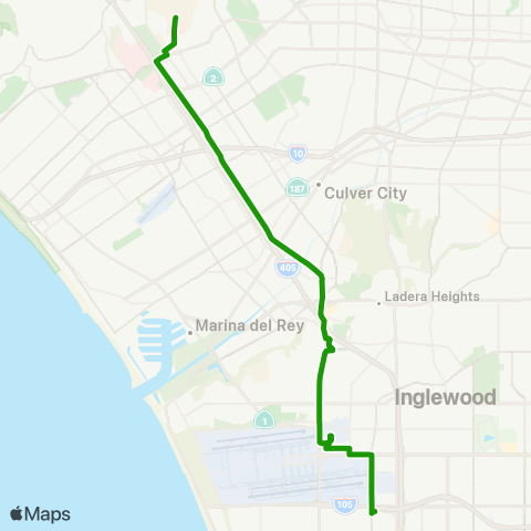 Culver CityBus Sepulveda Boulevard map