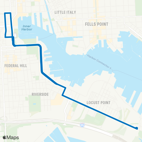 Charm City Circulator Banner Route map