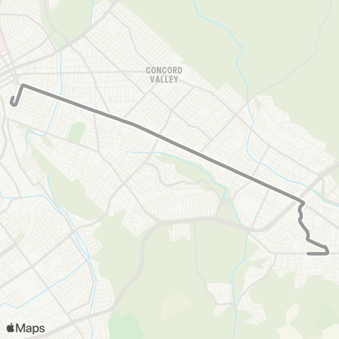 County Connection Pine Hollow Middle / Concord BART map