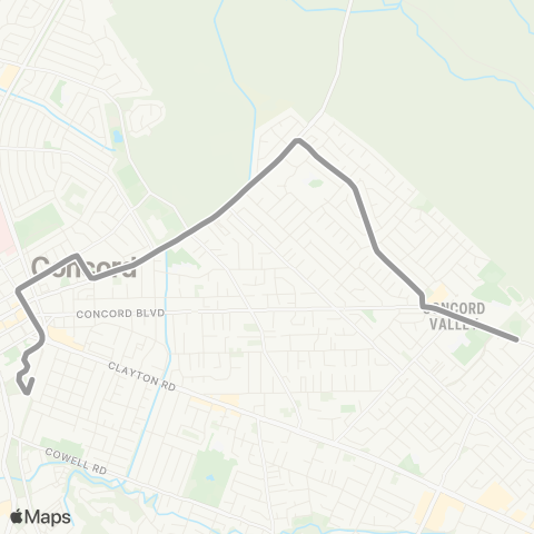 County Connection Concord High / El Dorado / Concord BART map