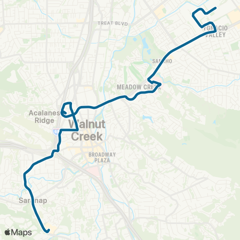 County Connection Rossmoor / Shadelands map