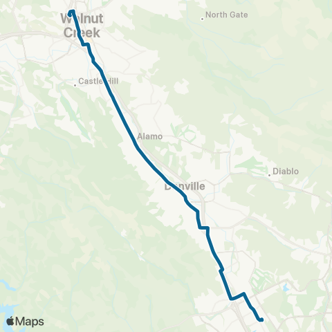 County Connection Walnut Creek BART / San Ramon map