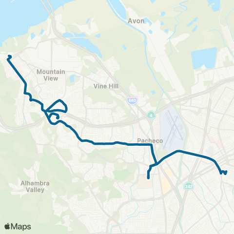 County Connection Concord BART / Amtrak map