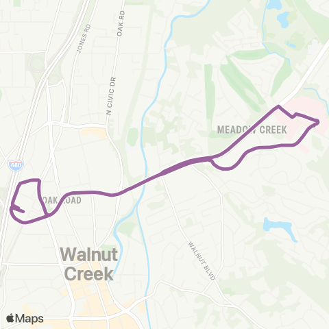 County Connection Walnut Creek BART / John Muir Med Ctr map