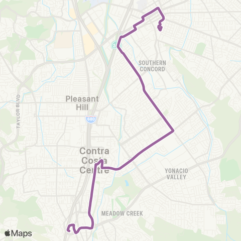 County Connection Concord BART / Walnut Creek BART map