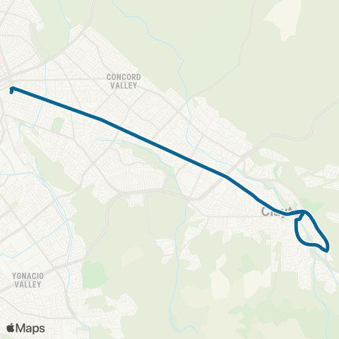 County Connection Concord BART / Clayton Rd map