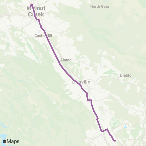 County Connection Walnut Creek BART / San Ramon map