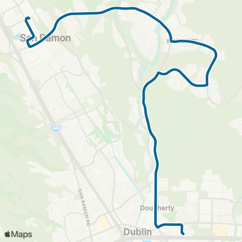 County Connection Dublin / Pleasanton BART / San Ramon map