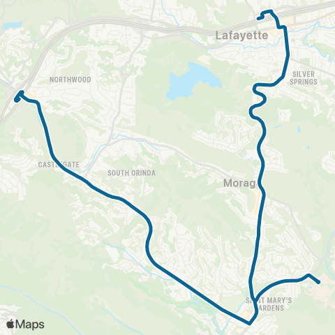 County Connection Lafayette BART / Orinda BART map
