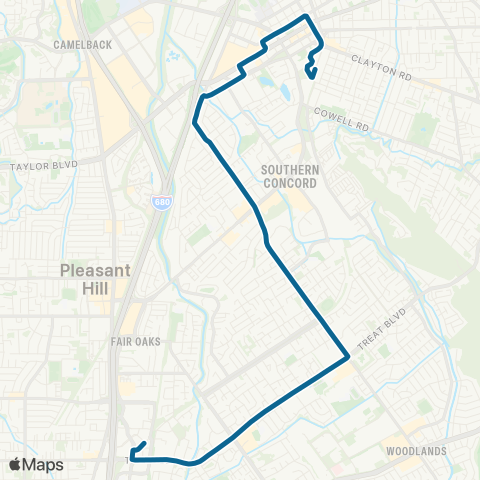 County Connection Concord BART / Pleasant Hill BART map