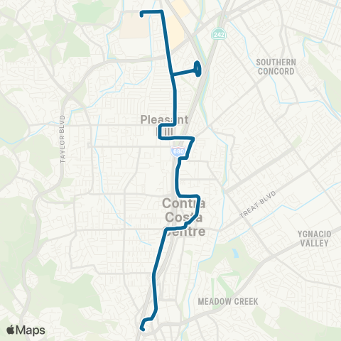 County Connection DVC / Walnut Creek BART map