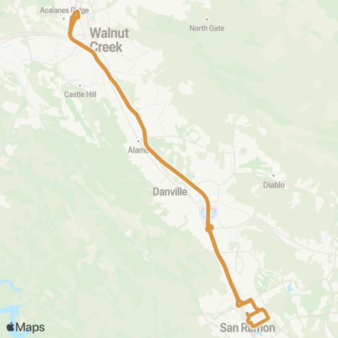 County Connection San Ramon / BART Walnut Creek map