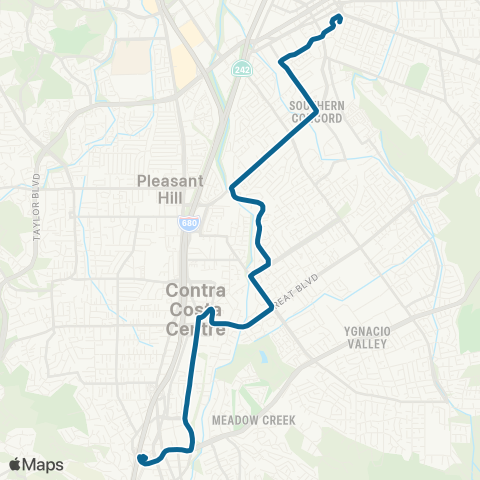 County Connection Concord BART / Walnut Creek BART map