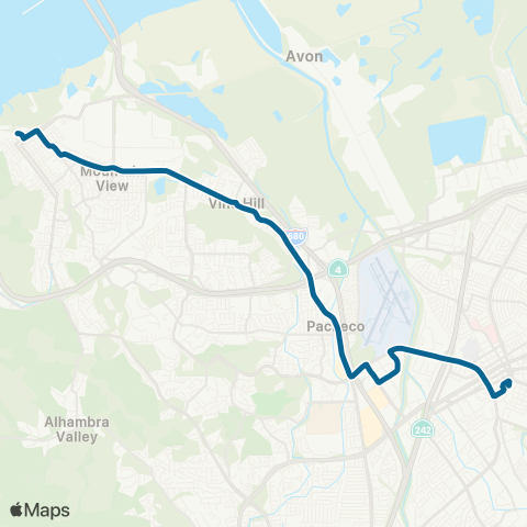 County Connection Martinez Amtrak / Concord BART map