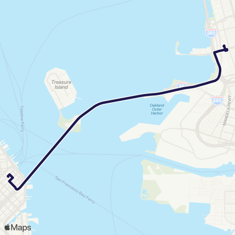 Capitol Corridor SF Shuttle map