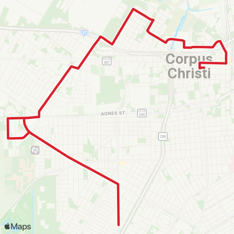 CCRTA Hillcrest / Baldwin map