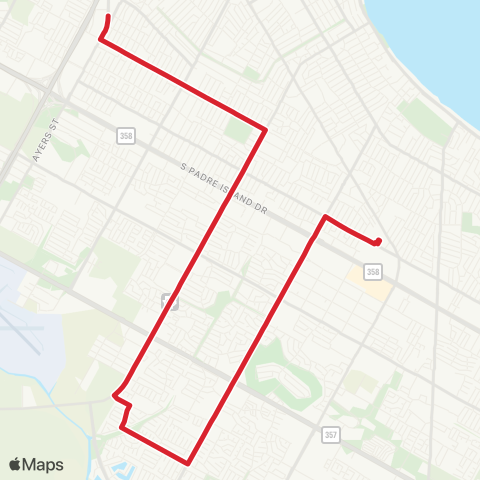 CCRTA Southside map