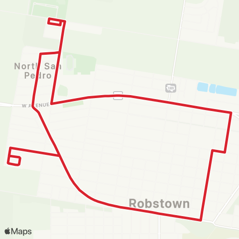 CCRTA Robstown North map