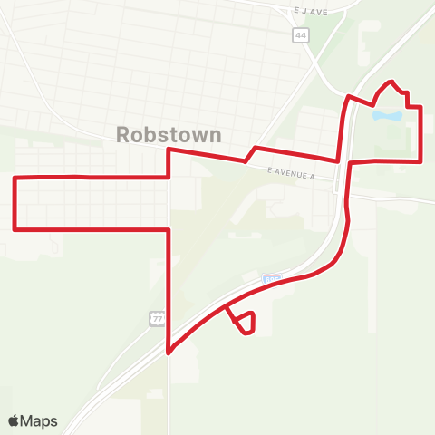 CCRTA Robstown South map