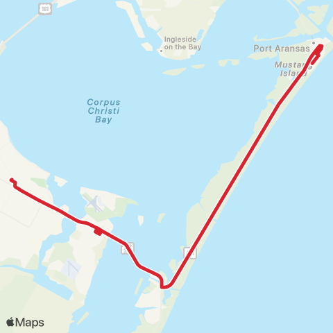 CCRTA Padre Island Flex map