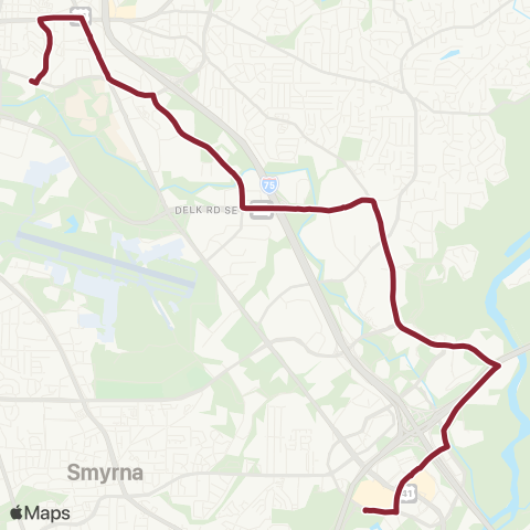 CobbLinc Ctc - Mtc via Powers Ferry map