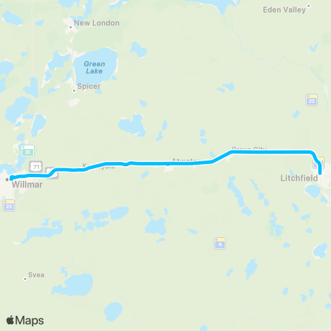 Central Community Transit Highway 12 map