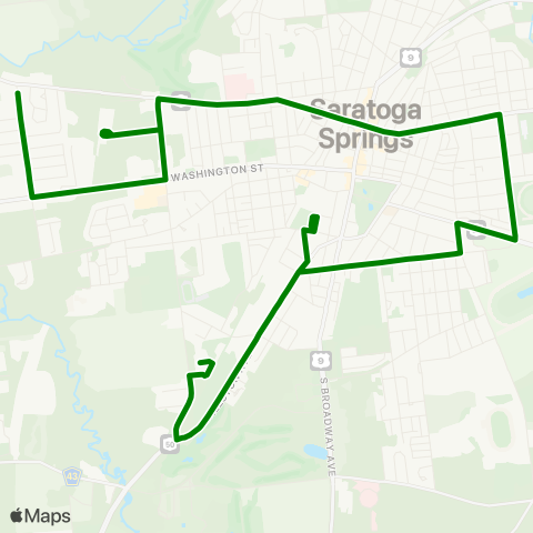 CDTA Ballston Spa - W Sar via Vanderb Terr map