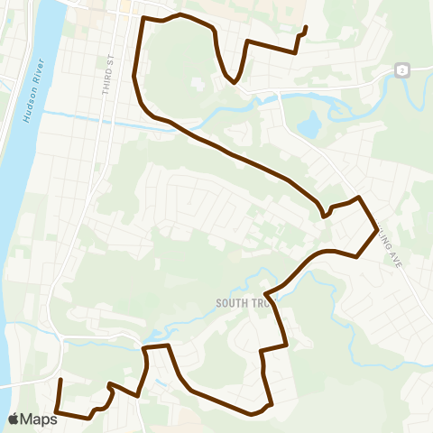 CDTA Troy Shuttle map