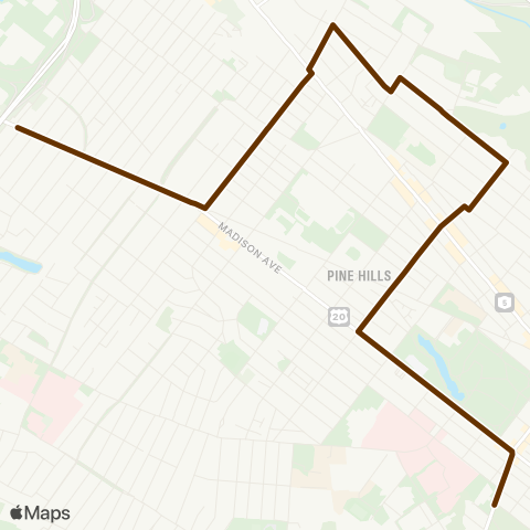 CDTA Delaware Shuttle map