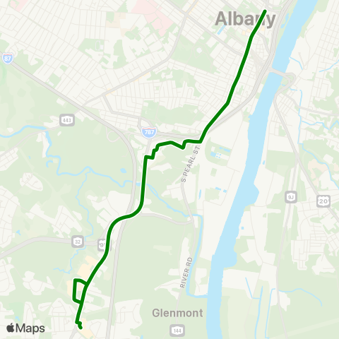 CDTA Albany Glenmont map