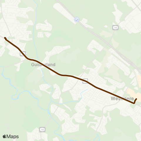 CDTA Guilderland Shuttle map