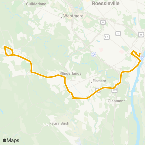 CDTA Delmar Bypass Express map