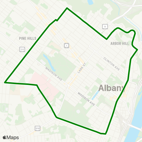 CDTA Mid City Belt map