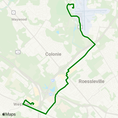 CDTA Colonie Crosstown map