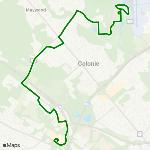 CDTA Suburban Circulator map