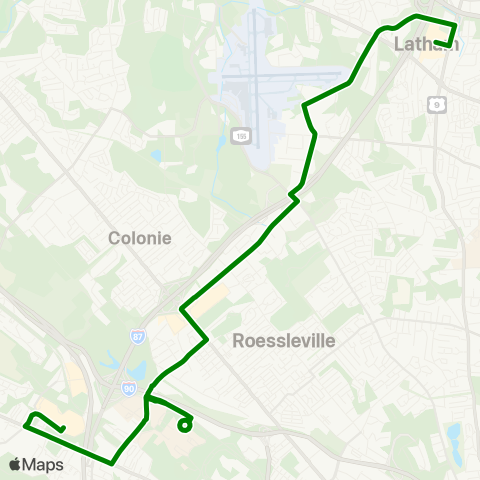 CDTA Fuller Rd - Wolf Road map