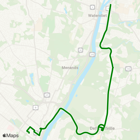 CDTA Albany - Troy via I-90 map