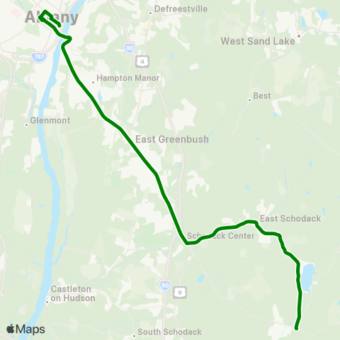 CDTA Albany - Schodack map