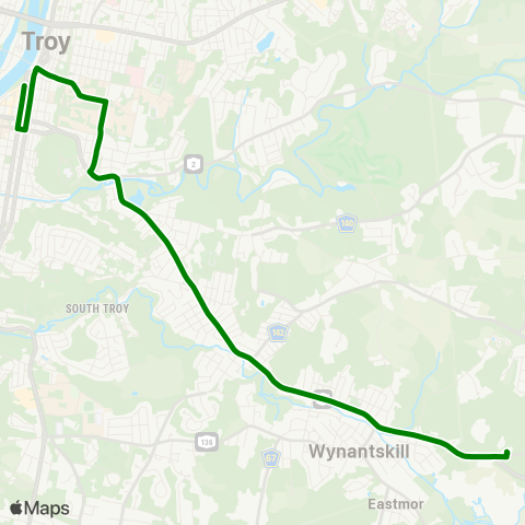 CDTA Troy / Wynantskill map