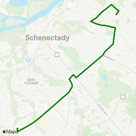 CDTA McClellan Street-Altamont Ave. map