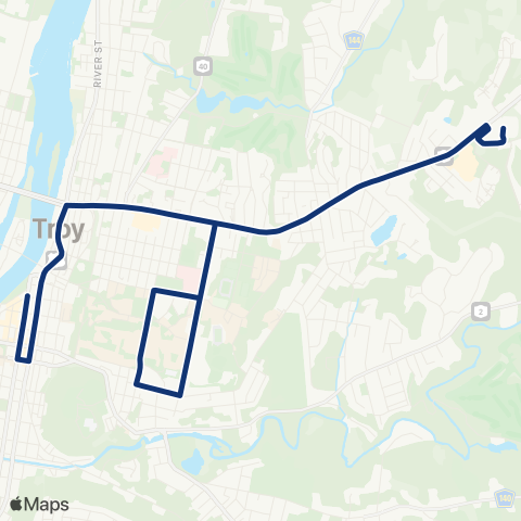 CDTA Hoosick St - RPI map