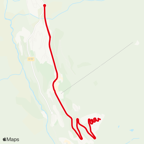 Navettes Cœur de Tarentaise Circuit de Reberty map