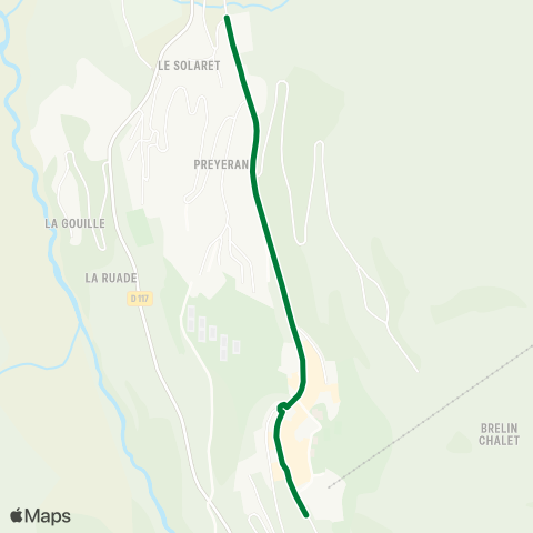 Navettes Cœur de Tarentaise Circuit Airelles - Croisette map