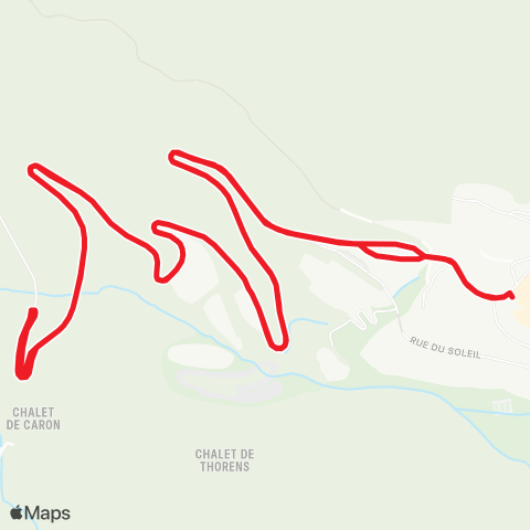 Navettes Cœur de Tarentaise Navette Gare routière - Parking P3 / P4 map