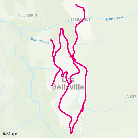 Navettes Cœur de Tarentaise Navette Saint Martin - Villarabout map